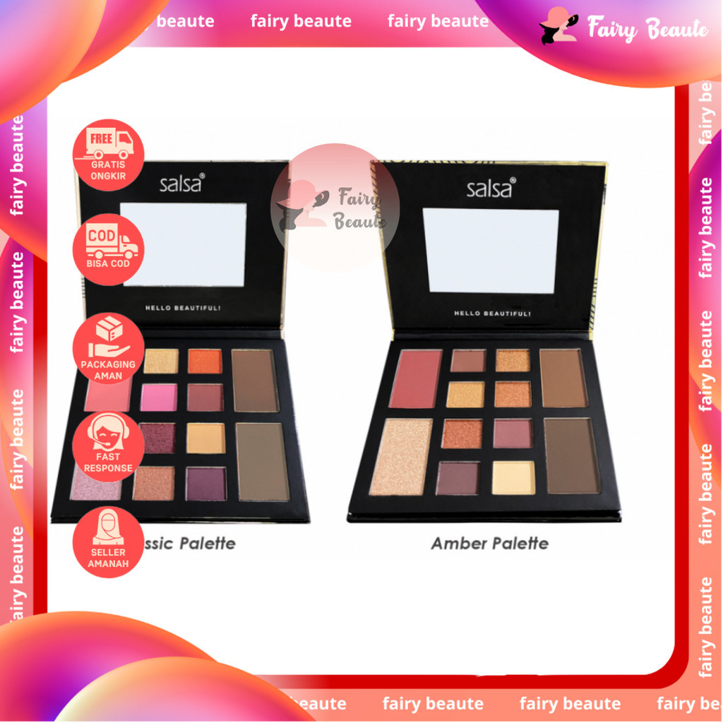 SALSA Rhapsody Face Palette - Palet Eyeshadow Blush On Contour Highlighter eye shadow palate BPOM