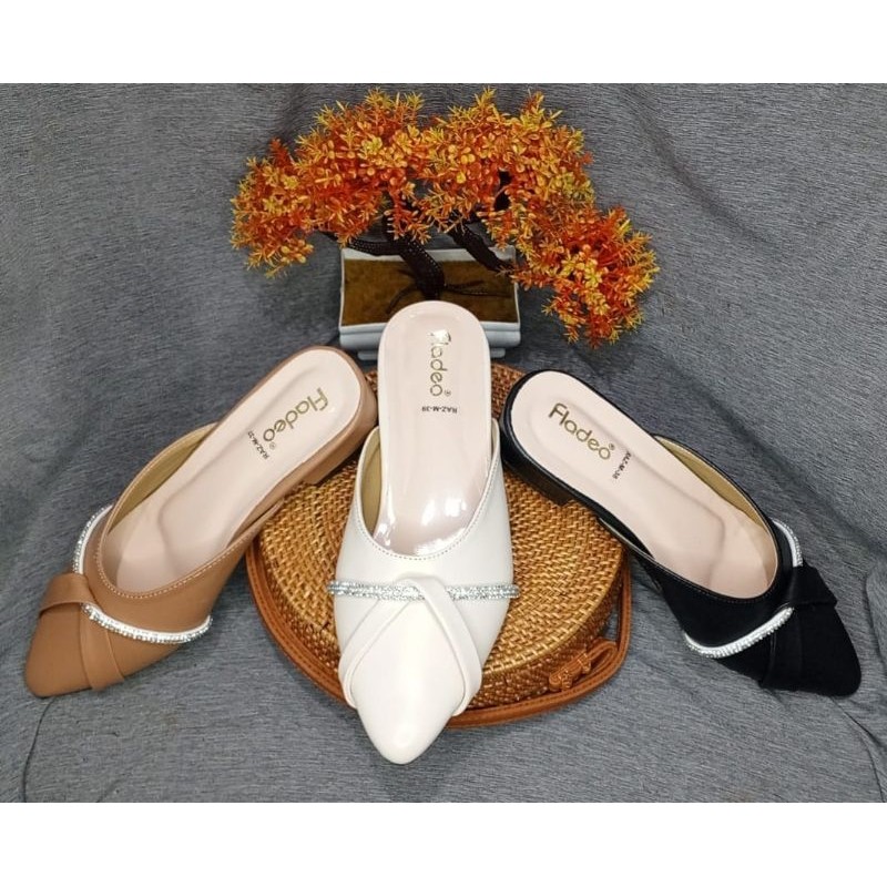 Sandal Wanita Kekinian Fladeo MULES/HEELS 3cm