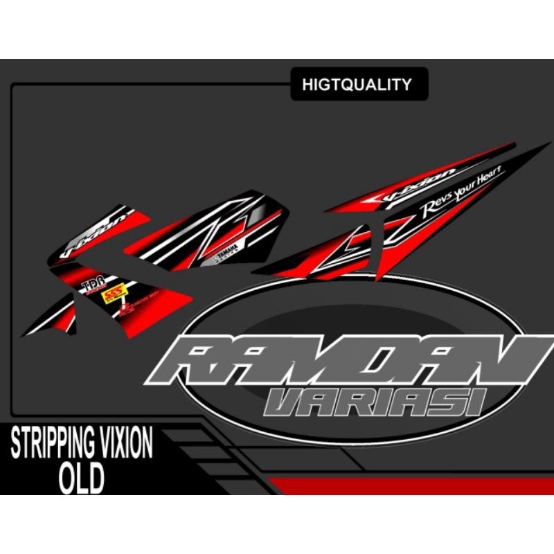 Striping Stiker Variasi Vixion Old/vixion Tahun 2008-2012