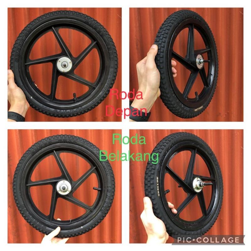 VELG 16 SEPEDA LENGKAP ALAT, BAN HIDUP, BAN DALAM, VELG