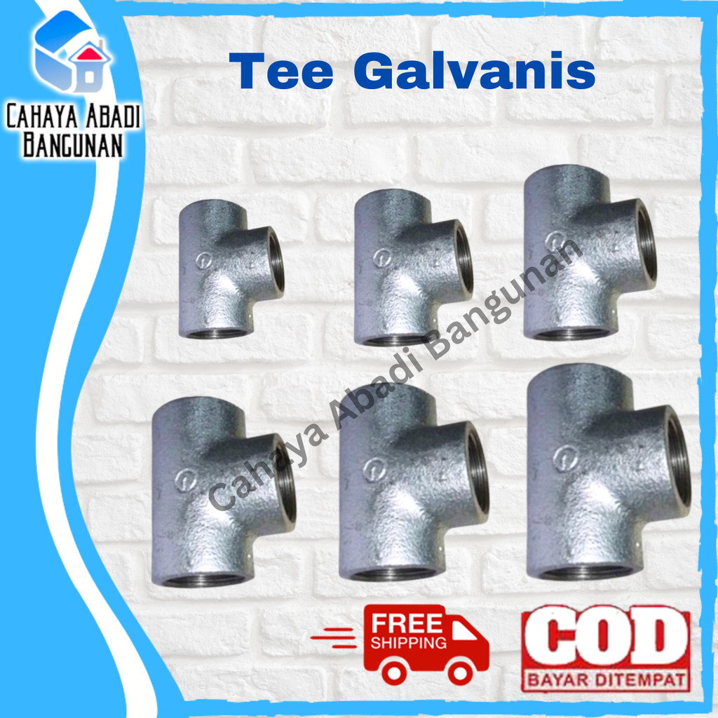 Tee Pipa Sambungan Pipa Besi Galvanis Tebal Anti Karat – Fitting  Pipa Air & Angin