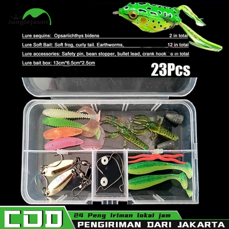 23Pcs Soft Lure 1set Soft Bait Fishing Lure Umpan Pancing Gabus Umpan Lembut Soft Lure Casting Umpan