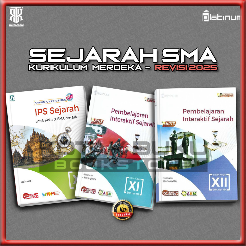 [ TS ] Buku Sejarah Kelas  10 11 12 SMA Kurikulum Merdeka / Sejarah SMA / IPS Sejarah SMA / Revisi 2