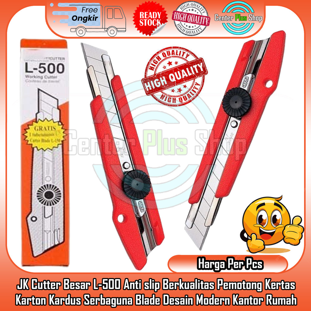 

JK Cutter Besar L-500 Anti slip Pemotong Kertas Karton Kardus Serbaguna Multifungsi Blade Gypsum Kater Cuter Karter Desain Modern Kekinian Kantor Rumah Kokoh Nyaman Baru Berkualitas