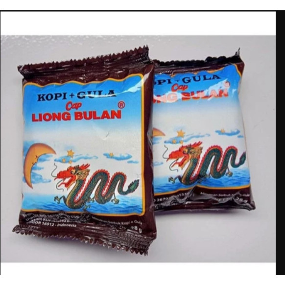 

KPKP Kopi Cap Liong Bulan ( Kopi + Gula ) Isi 10 pcs @28gr | Kopi Liong Tanpa Gula isi 10 Pcs