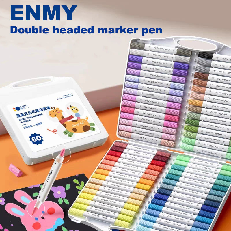

ENMY drawing pen spidol untuk graffiti color box kecil Set Marker Akrilik 36/48/60/80 Warna yang Beragam dan Menarik untuk Seni
