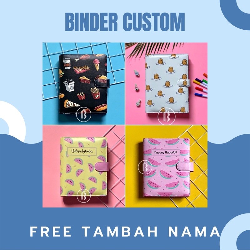 

Binder Custom Tumblr Pattern FREE Tambah Nama 20ring A5 / 26ring B5 / 6ring A6 Planner Agenda
