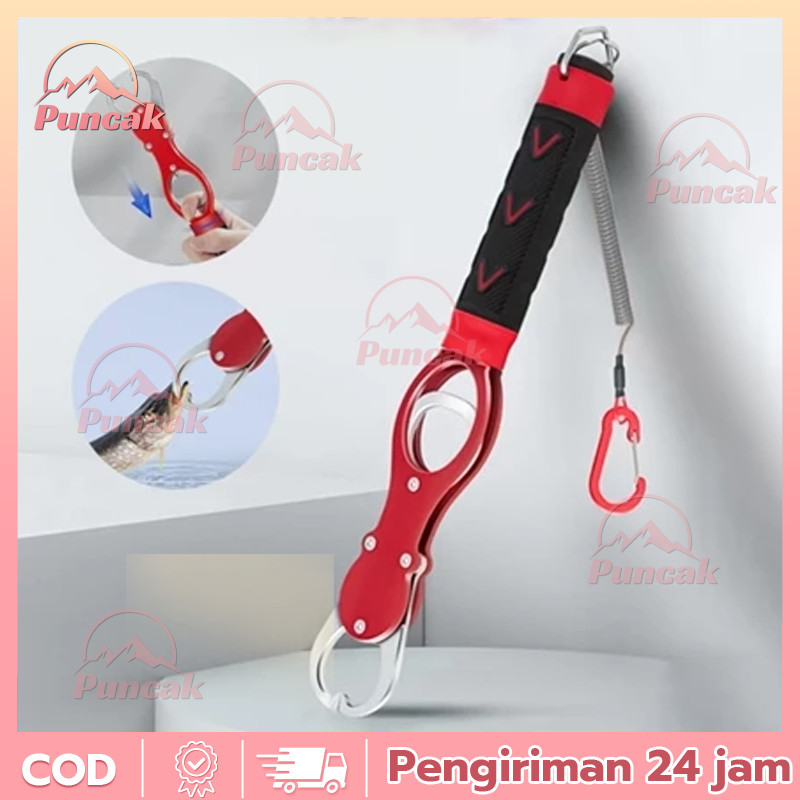 【PUNCAK】Fish Lip Grip Penjepit Mulut Ikan Grip Ikan Jepit Bibir Ikan Dengan Timbangan Dan Meteran