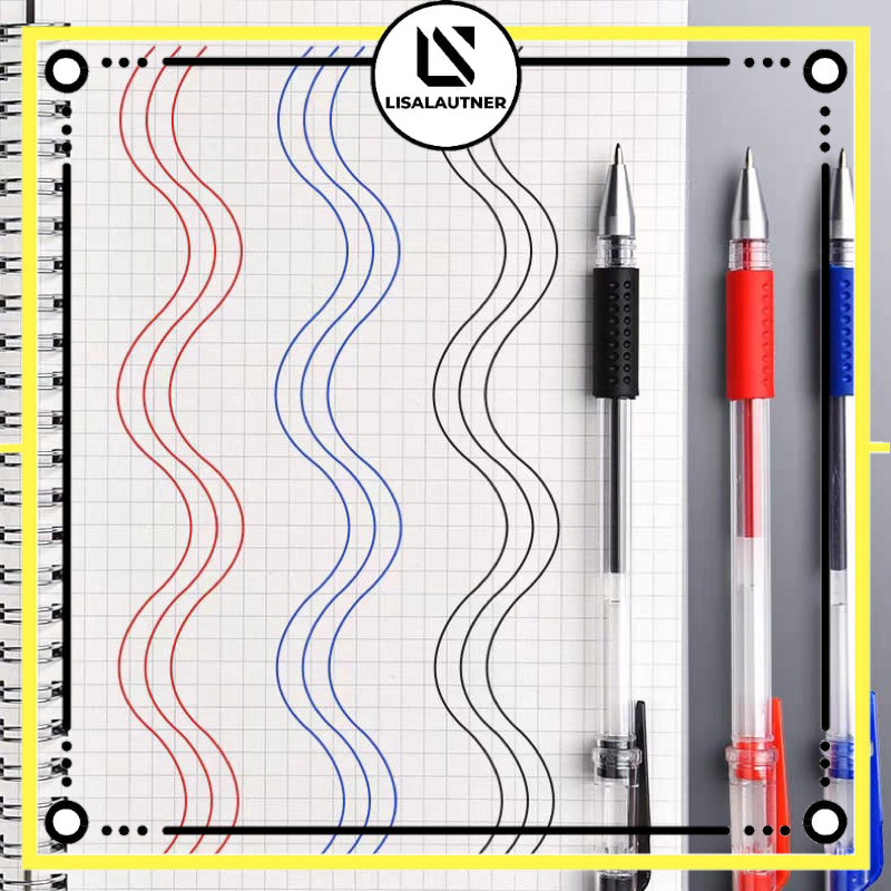 

pulpen sekolah pulpen gel bolpoin tinta hitam biru merah/ tinta pulpen refill 1 pcs