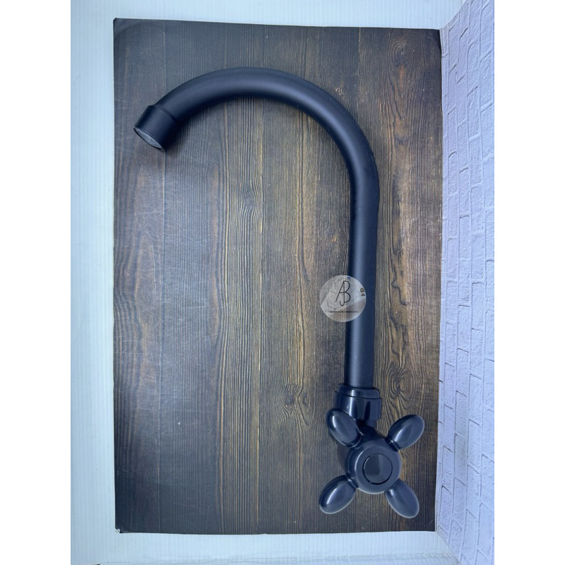 FREED Kran Angsa Baling Besi HITAM FREED Y5509 /  Kran Bak Cuci Piring Besi Hitam FREED Y5509 / Kran