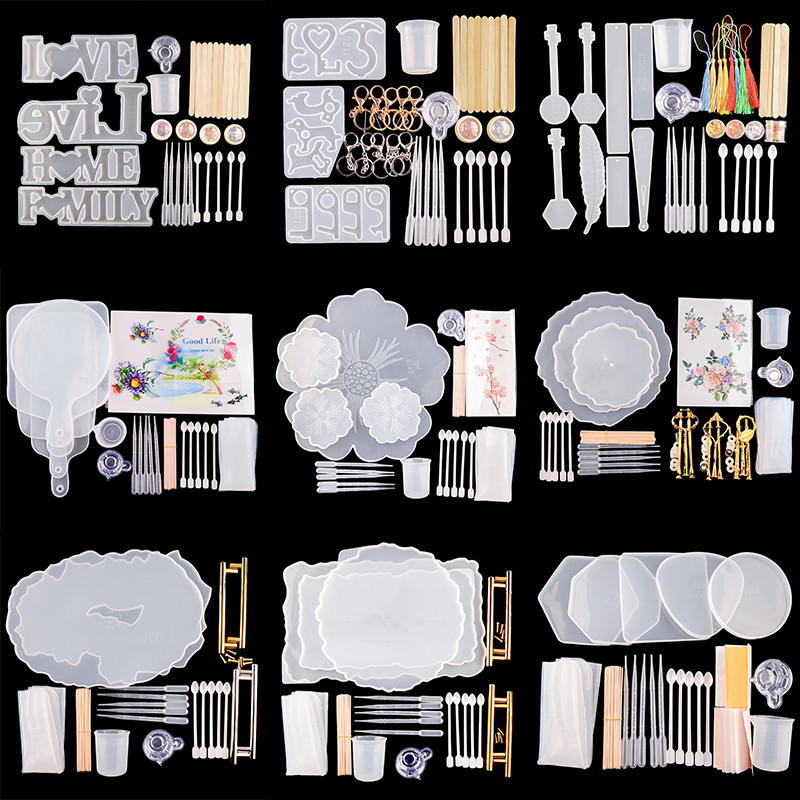 

Mixed Style Jewelry Epoxy Resin Mold Kit Set UV Casting Tools Bisuteria Materiales Resina Epoxi Transparente For Craft Materials