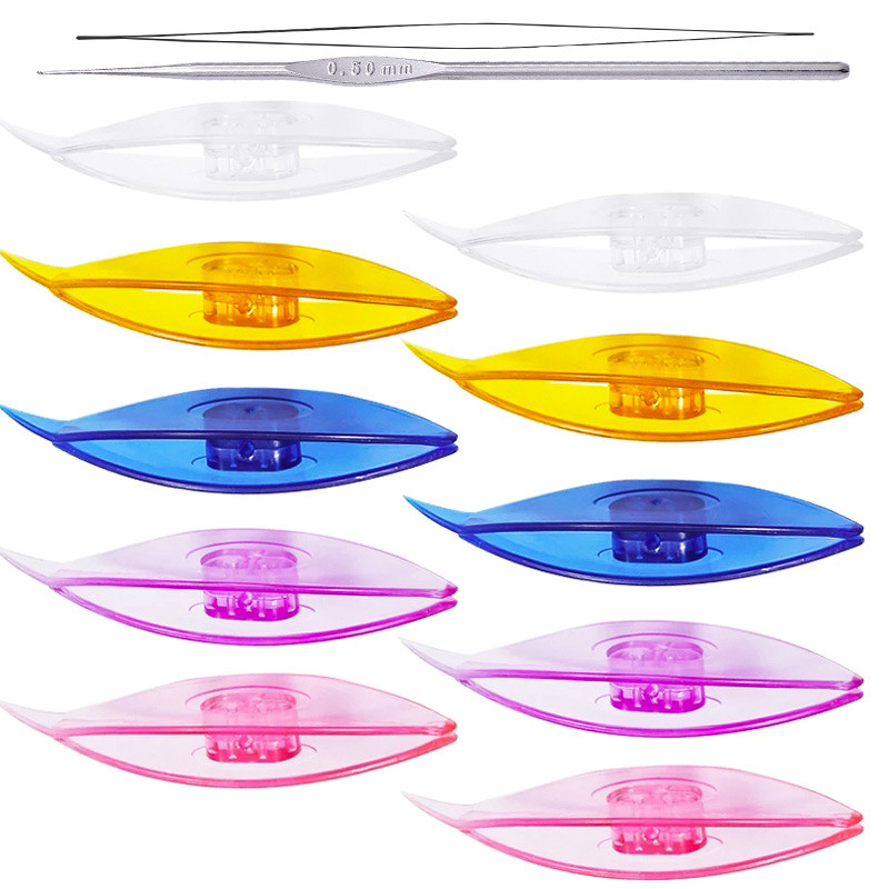 

IMZAY 12PCS Durable Practical Tatting Shuttle Kit With Shuttles Aluminum Crochet And Beading Needles Sewing Patterns Making Kit