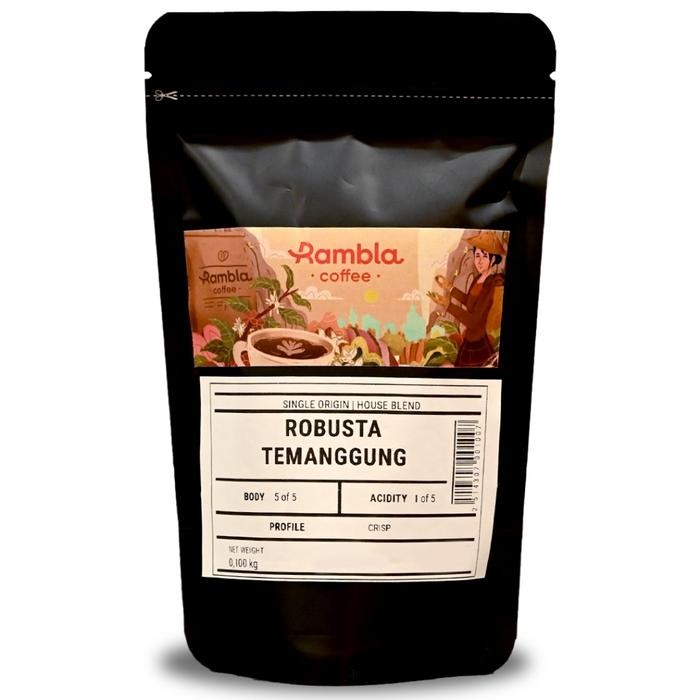 

Rambla Coffee - Kopi Robusta Temanggung 100 Gr kopi mura Bubuk Espresso Natural - Biji