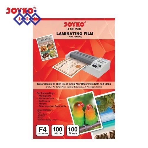

JOYKO LAMINATING FILM FOLIO / PLASTIK LAMINATING F4 JOYKO LF 100-2234 Best Seller