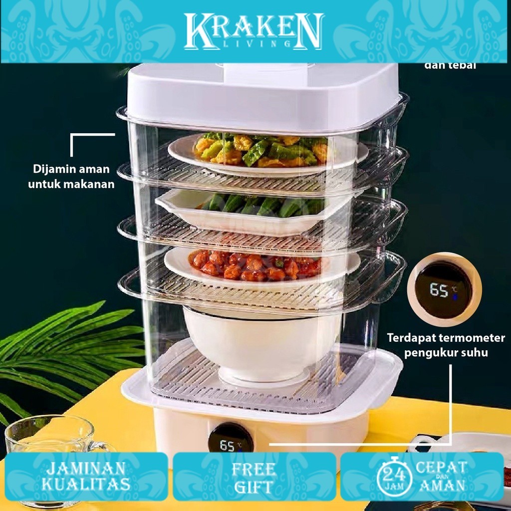 Tudung Saji Susun Modern Dengan Termometer 【KRAKEN LIVING】