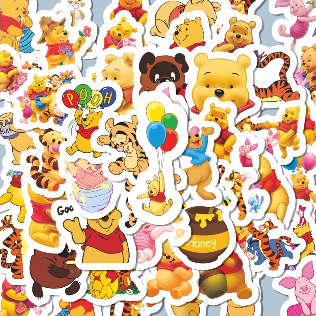 

100PCS Lucu Sticker Kartun Lots-o Hugin's StellaLou Pooh Bear Sticker Stiker Aesthetic Stiker Anti Air Stikers Berperekat Waterproof sticker decal buat Motor Helm Buku Journal Koper Casing HP Laptop Botol Minum Hadiah anak
