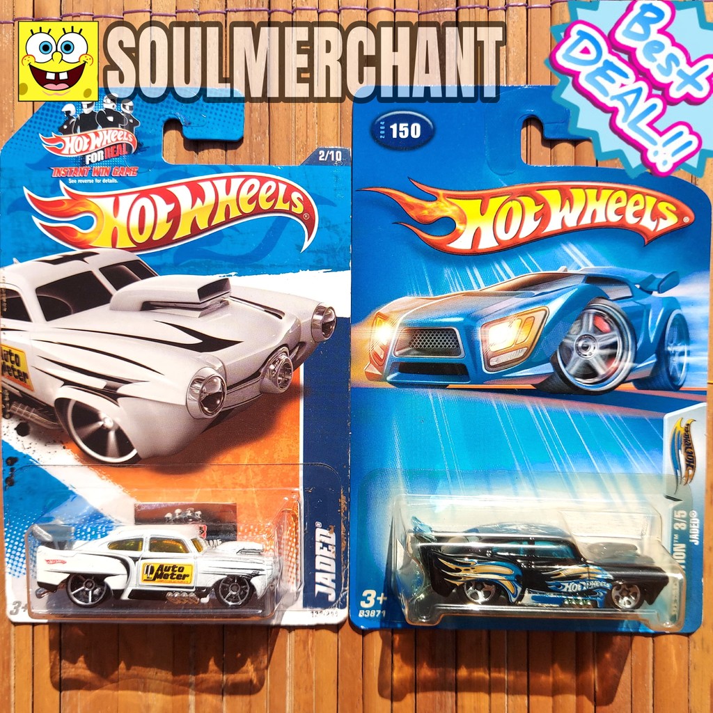 Hot Wheels Jaded Putih Biru Mooneyes Mainan Mobil Hotrod