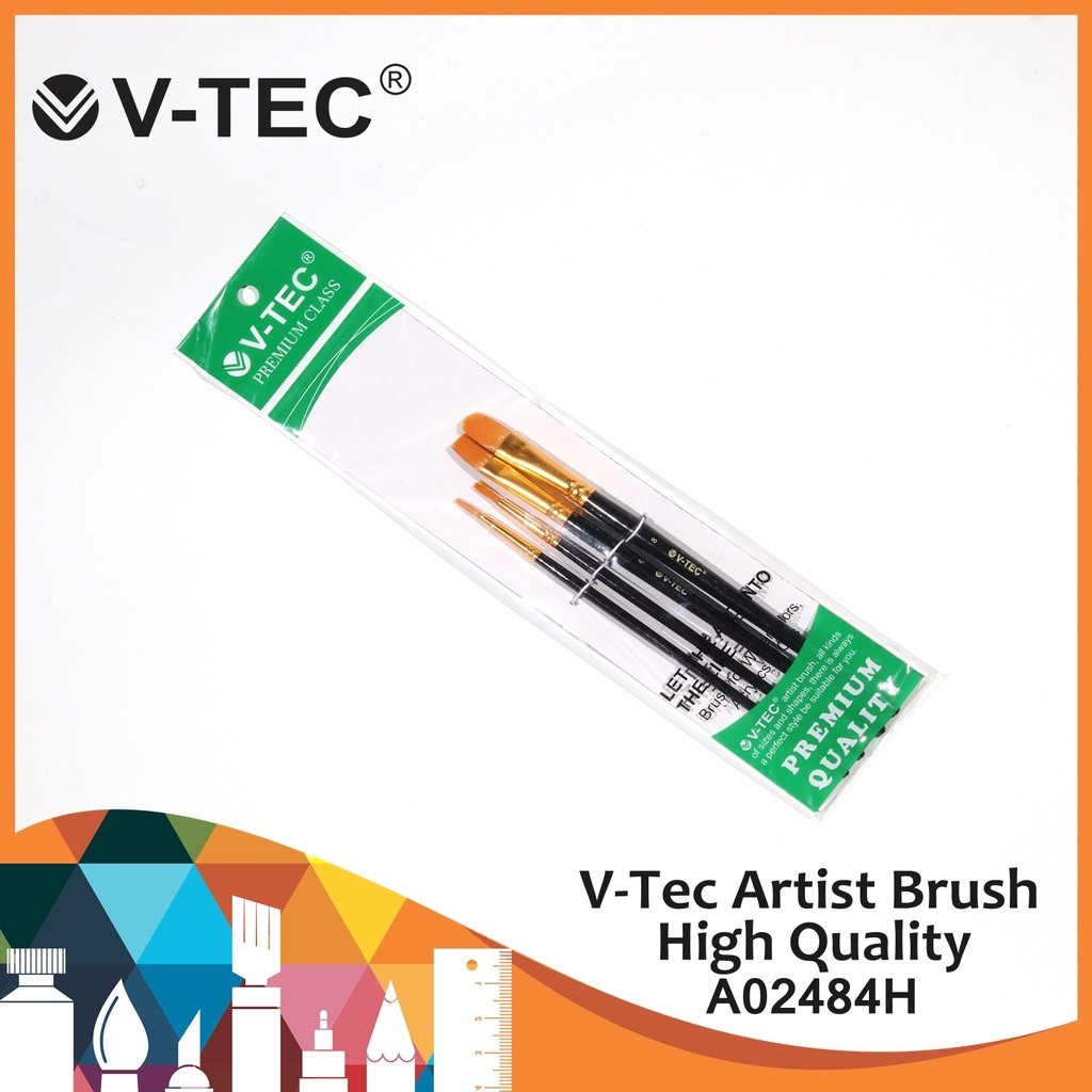 

V-Tec Brush A02484H/4 High Quality Kuas Lukis VTec
