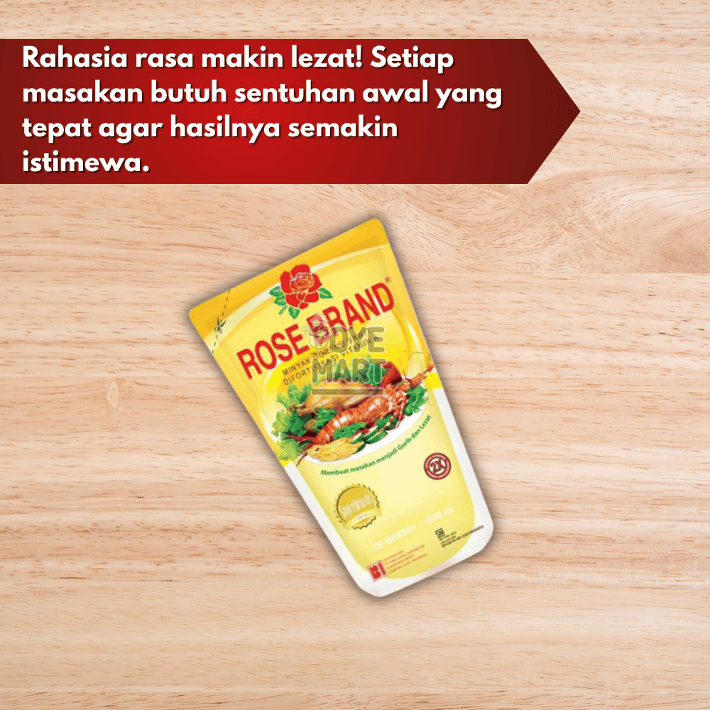 

LAKU Rose Brand Minyak Goreng Reffil 1 Liter