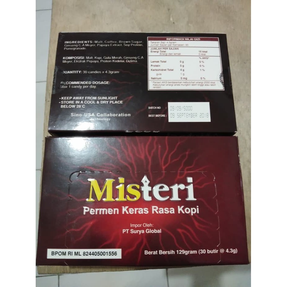 

sale Misteri Gingseng-Coffee energetic Candy-permen kopi BPO Diskon