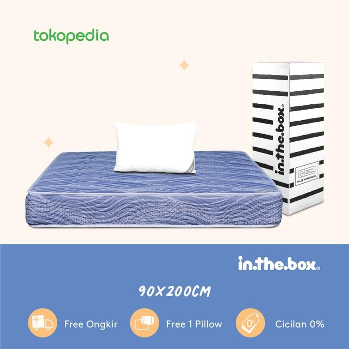 Kasur Spring Bed IN THE BOX Alpha - FREE Bantal - 90x200