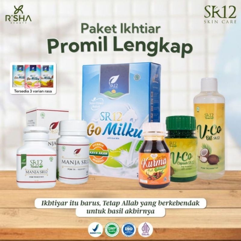 PAKET IKHTIAR PROMIL SR12 HERBAL | PROGRAM HAMIL SUAMI ISTRI | PAKET PENUNJANG KEHAMILAN | SUSU KAMB