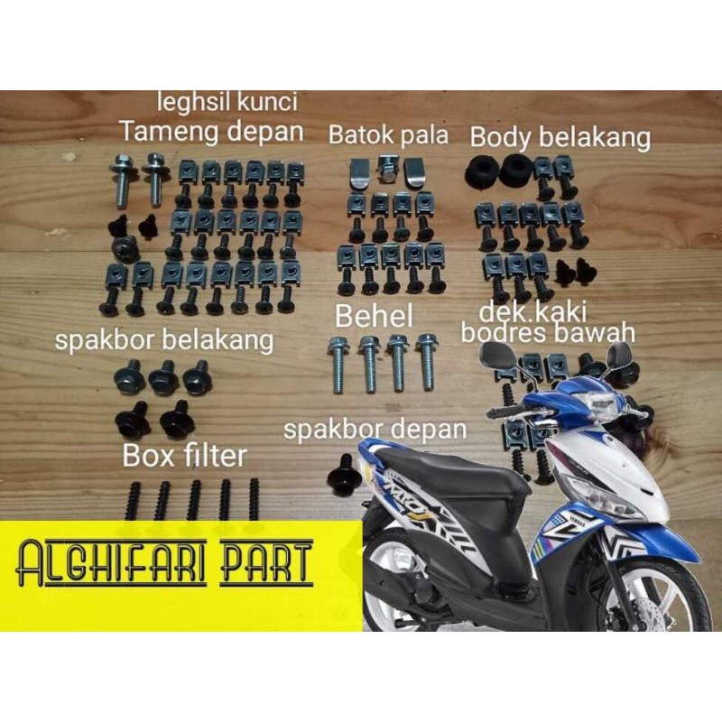 COD Baut Full Set Body Mio J / Baut Lengkap Cover Body Bodi Yamaha Mio J Full Set