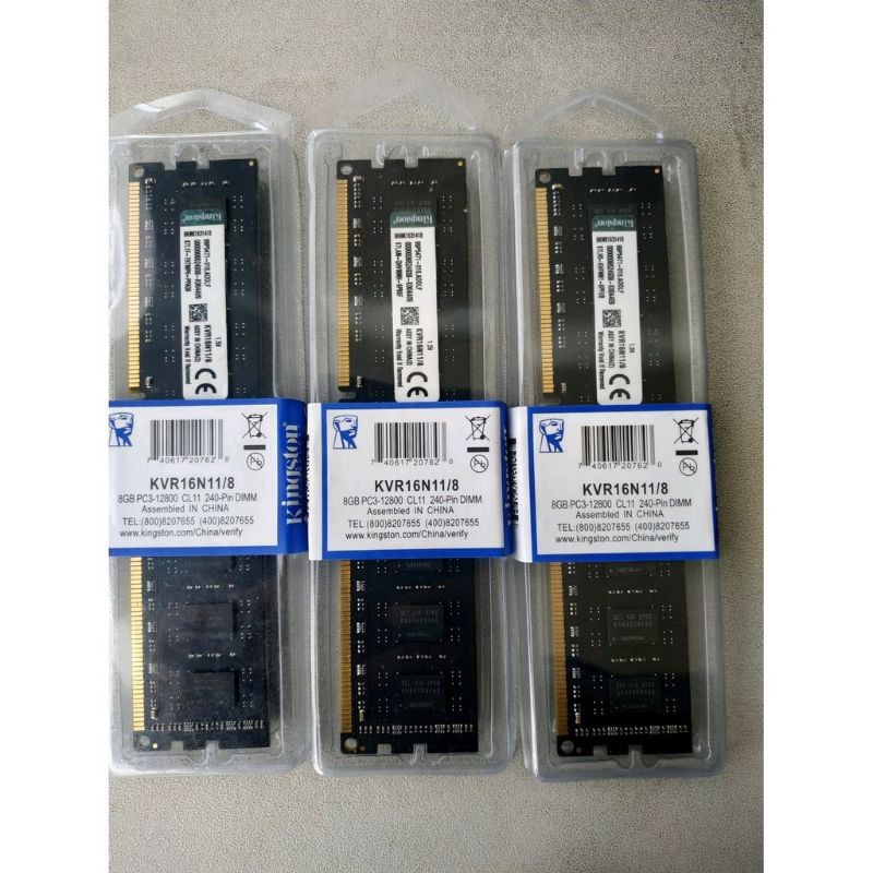 MEMORY DDR3 KINGSTON 8GB 12800 / RAM PC DDR3 8GB 12800