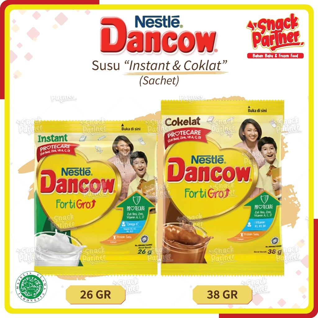 

DANCOW @ Sachet - INSTANT & COKLAT - Susu Bubuk Milk Powder Vanilla Vanila Instan Chocolate Choco Cokelat