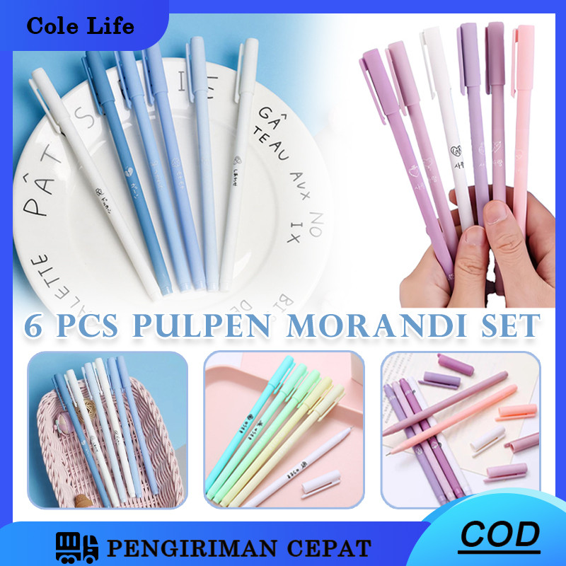 

6 Pcs Pulpen Morandi Set/0.5MM Tabung Jarum Penuh Pena /Pena Morandi