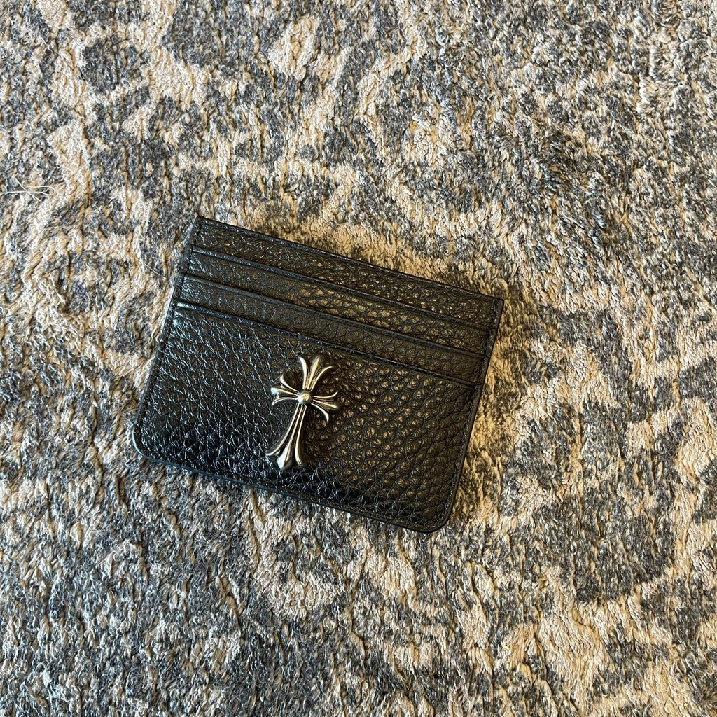 Cardholder Chrome Hearts Cross Steel Leather