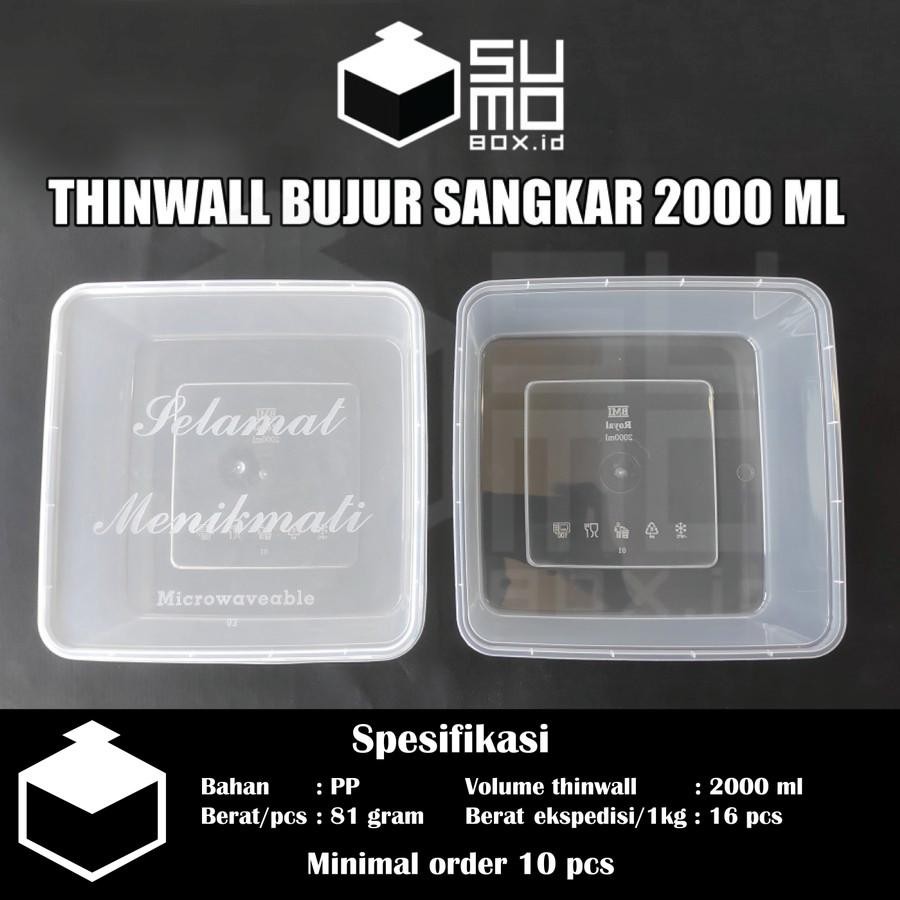 (ISI 25PCS) Thinwall Sumobox Kotak 2000ml