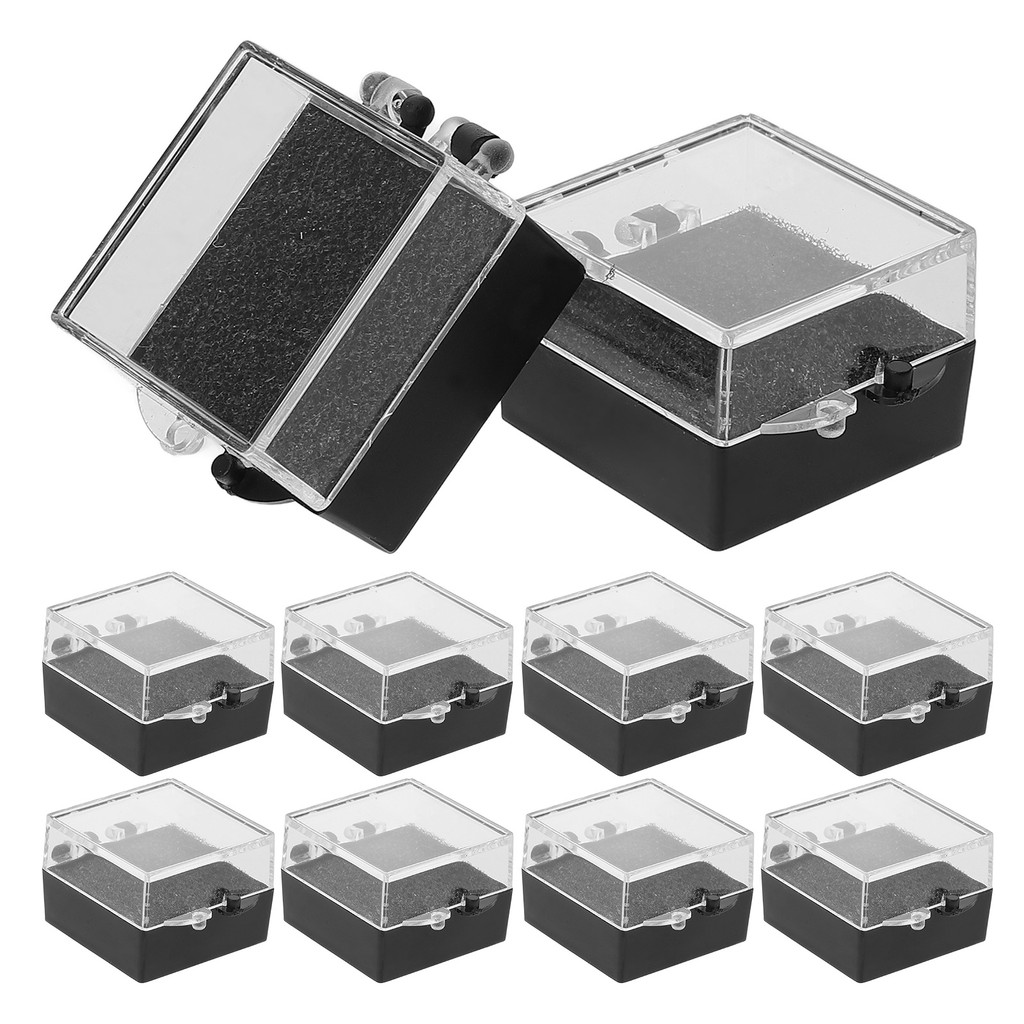 

10pcs Badge Holder Transparent Acrylic Jewelry Boxes Badge Button Case Button Badge Case Rings Brooch Wrapping Boxes NEW