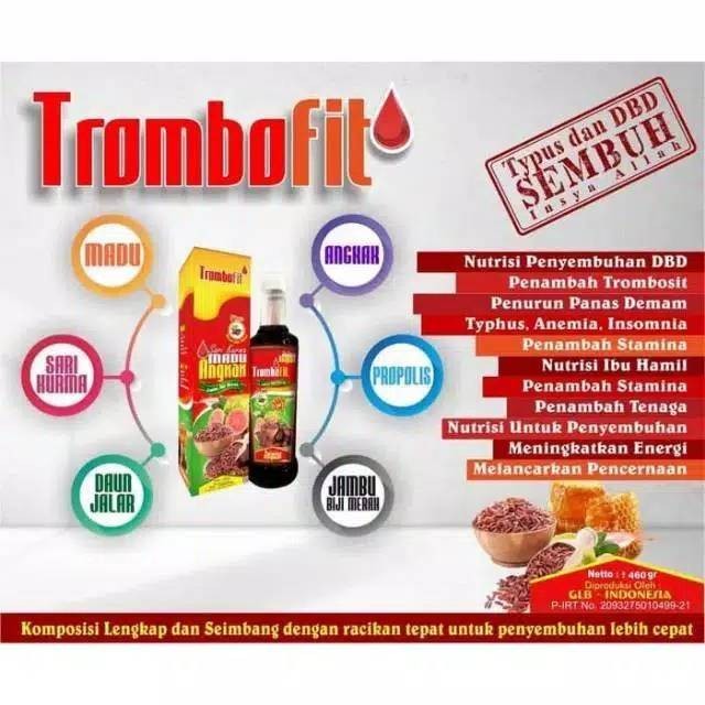 

TROMBOFIT Sari Kurma Madu Angkak Herbal Typus dan DBD - 460gr