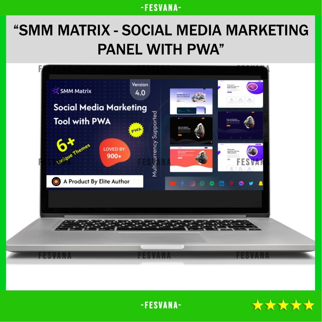 SOURCE CODE APLIKASI WEB SMM MATRIX - SOCIAL MEDIA MARKETING PANEL WITH PWA D329 FESVANA