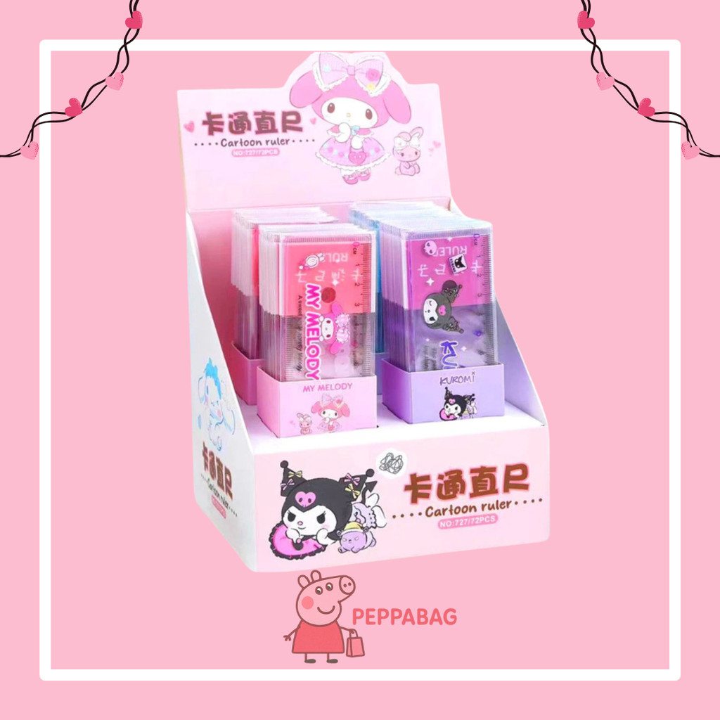

(1Pcs) Penggaris 15 cm Viral Keras Packing Individual Transparan Akrilik Sanrio Labubu - ES0466