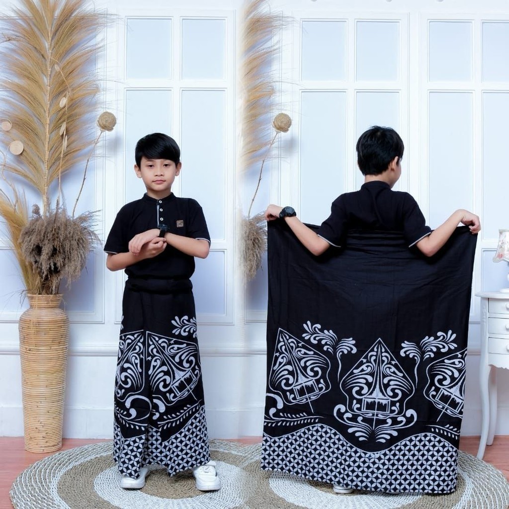 RECOMMENDED SARUNG BATIK ANAK LAKI-LAKI SD ATAU SMP MOTIF WAYANG EXCLUSIVE WADIMOR JUNIOR SARUNG