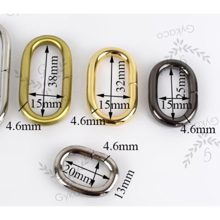 Accesories Tas Ring Oval 2 cm (A) - Aksesoris Tas (IMPORT)