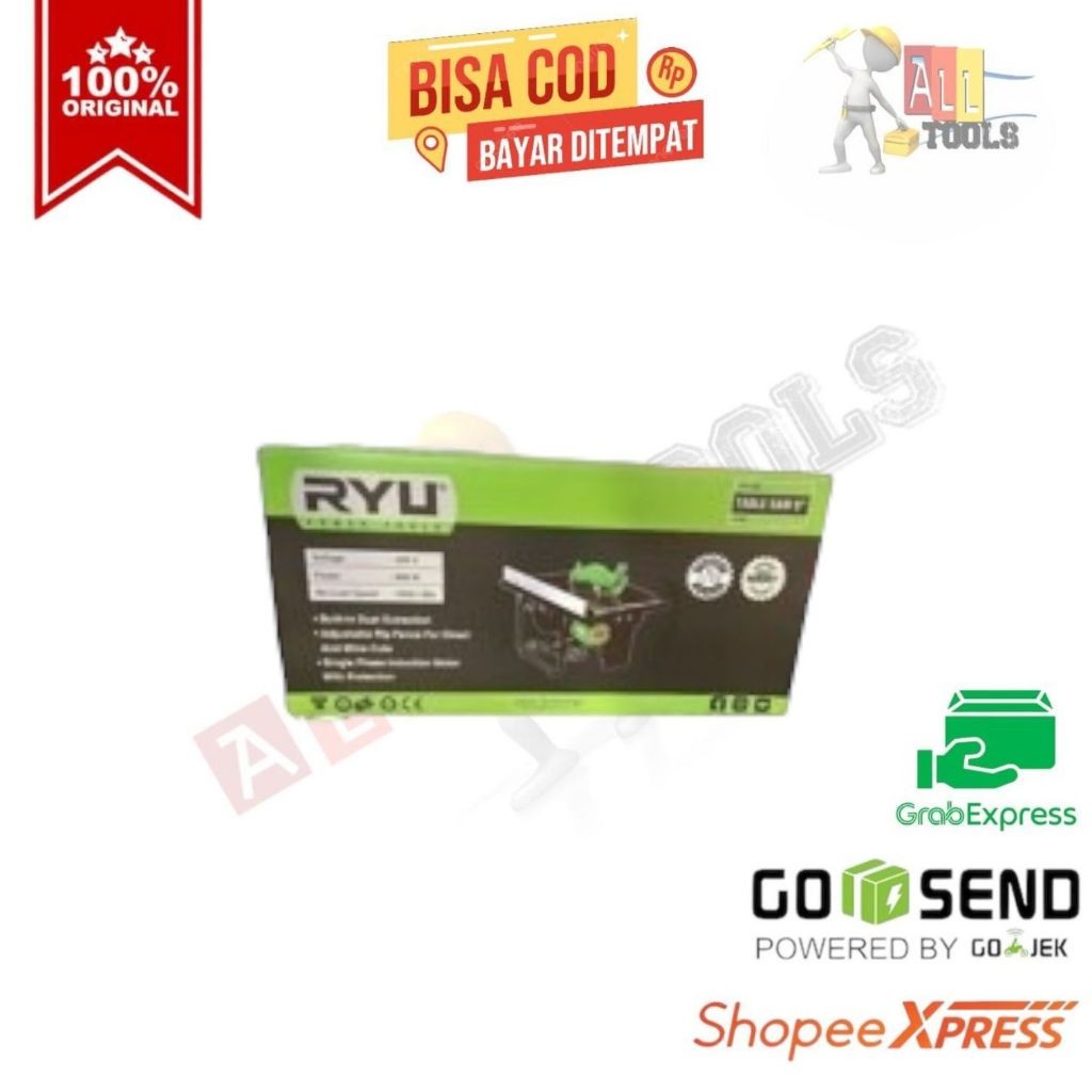 RYU TABLE SAW RTS 8 INCH -  MESIN MEJA GERGAJI POTONG KAYU 8 INCH