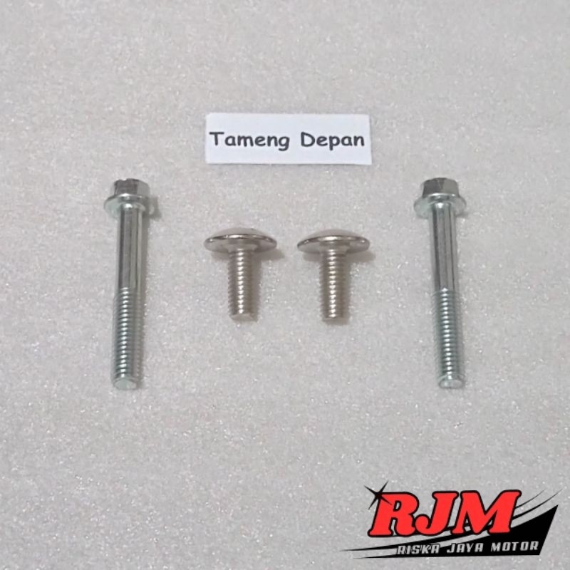 Baut Full Set Cover Bodi Body Tameng Depan Yamaha Vega R Lama / Old Karbu