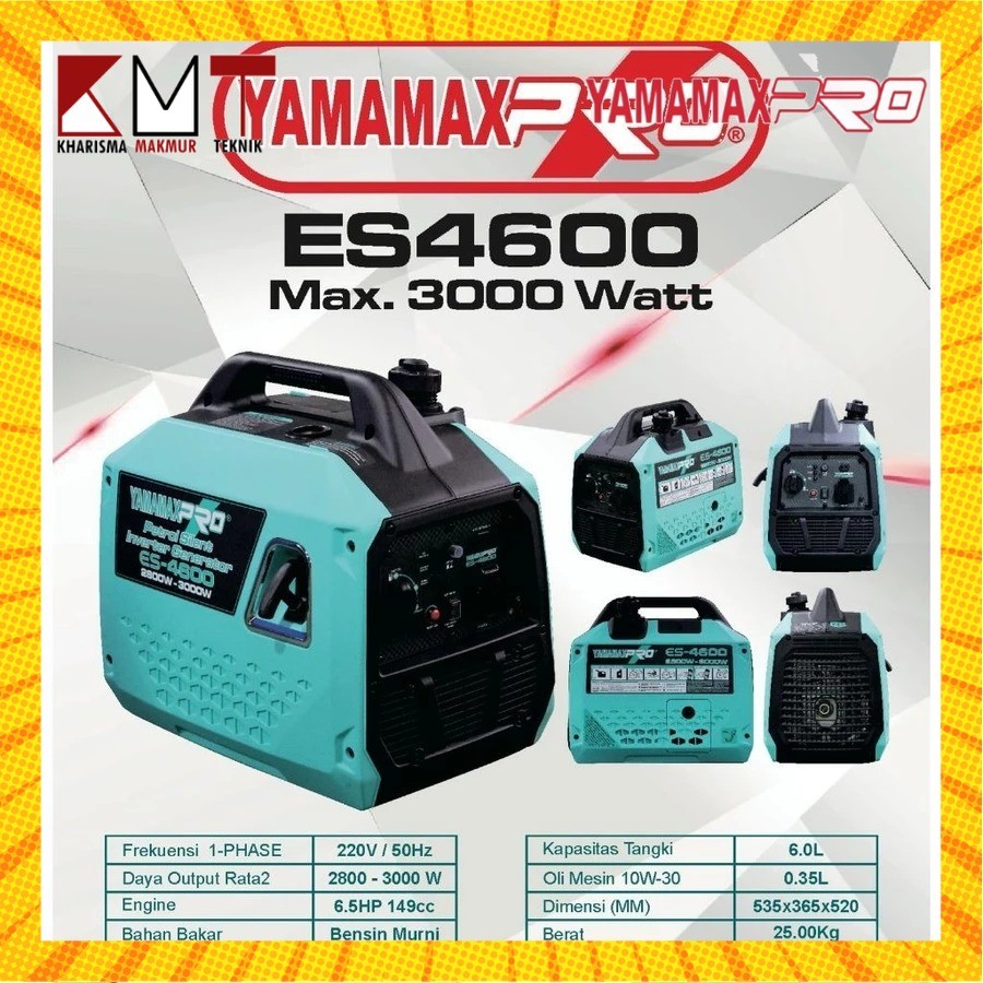 GENSET SILENT INVERTER  3000 WATT EQ 4600 RR YAMAMAX-PRO