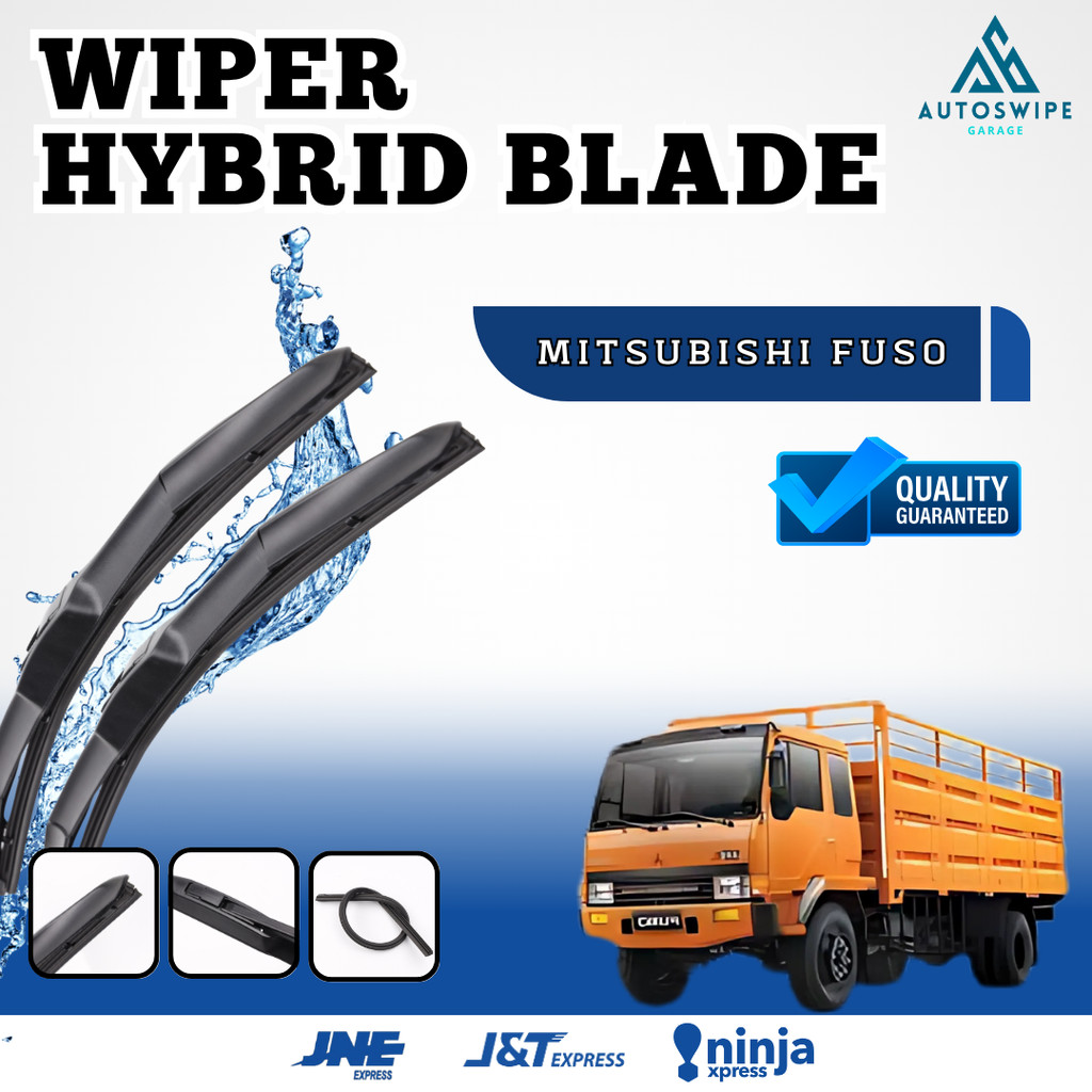 2 PCS Wiper Mobil Mitsubishi Truk Fuso Wiper Model Hybrid Sepasang Kiri & Kanan