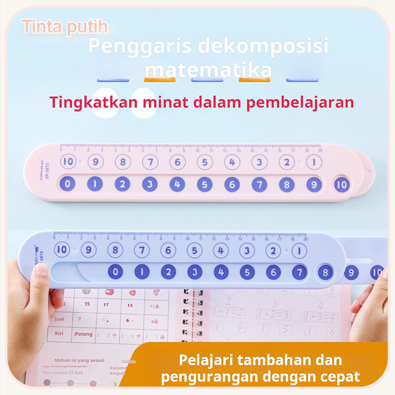 

Penggaris dekomposisi matematika hadiah taman kanak-kanak hadiah penjumlahan dan pengurangan digital anak-anak kelas satu pencerahan aritmatika alat bantu mengajar