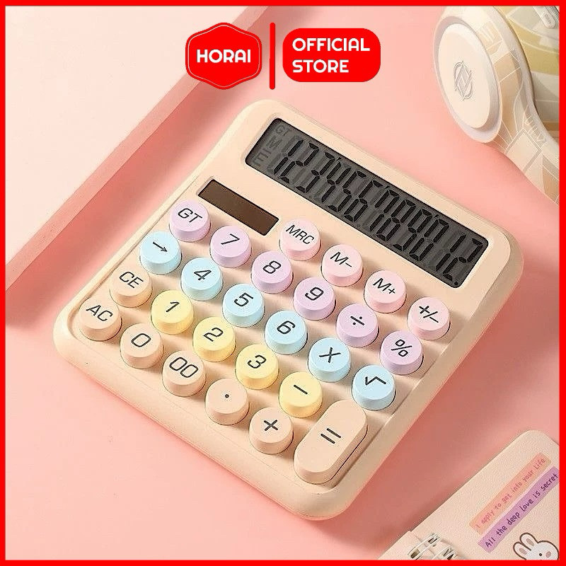 

(1 PCS) Calculator Warna Aesthethic Kalkulator Jumbo 12 Digit Baterai Solar Lucu Unik