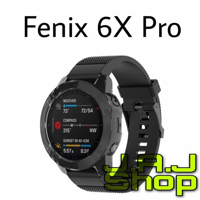 BEST- [Terlaris] CASING COVER CASE GARMIN FENIX 6X PRO SOLAR SOFT SHELL PELINDUNG BEZEL - Fenix6X
