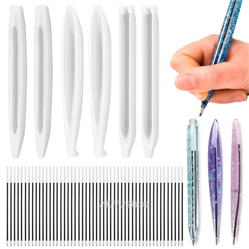 

Transparent Pen Silicone Mould Set DIY Ballpoint Pen Mold Epoxy Resin Molds for Jewelry Casting Transparent Pen Holder Making