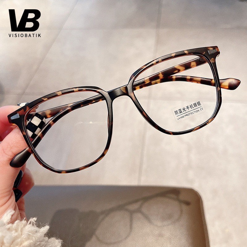 VisioBatik kacamata minus 2 in 1 Bluecromic Anti Radiasi Blueray kacamata wanita minus Round Photocr