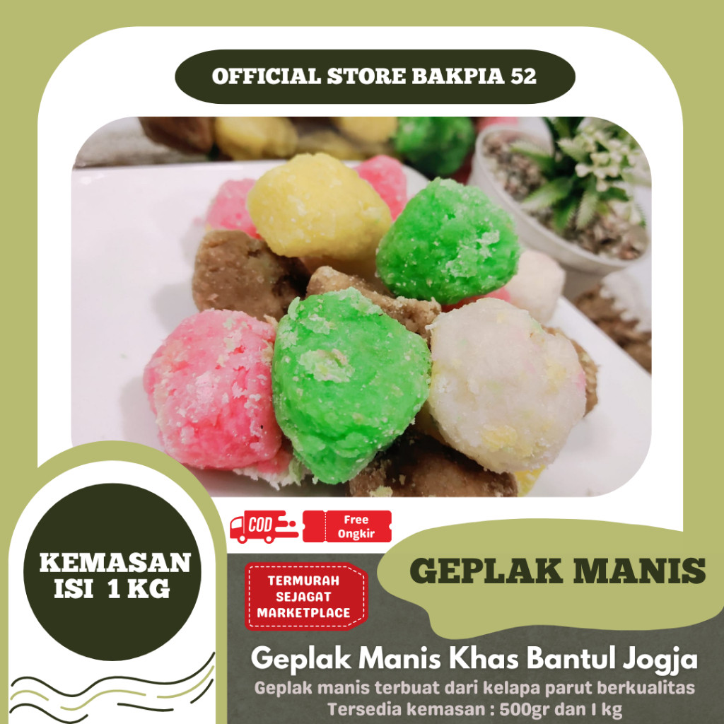 

Geplak Manis Tersedia Kemasan Isi 1Kg