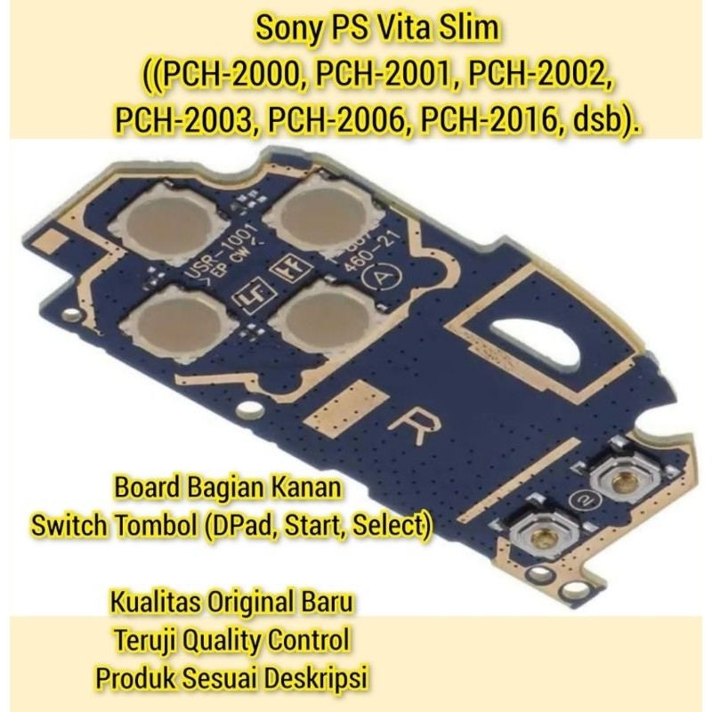Board Bagian Kanan Switch Tombol DPad Start Select Sony PSV PS Vita Slim PCH-2000 (Original Baru)