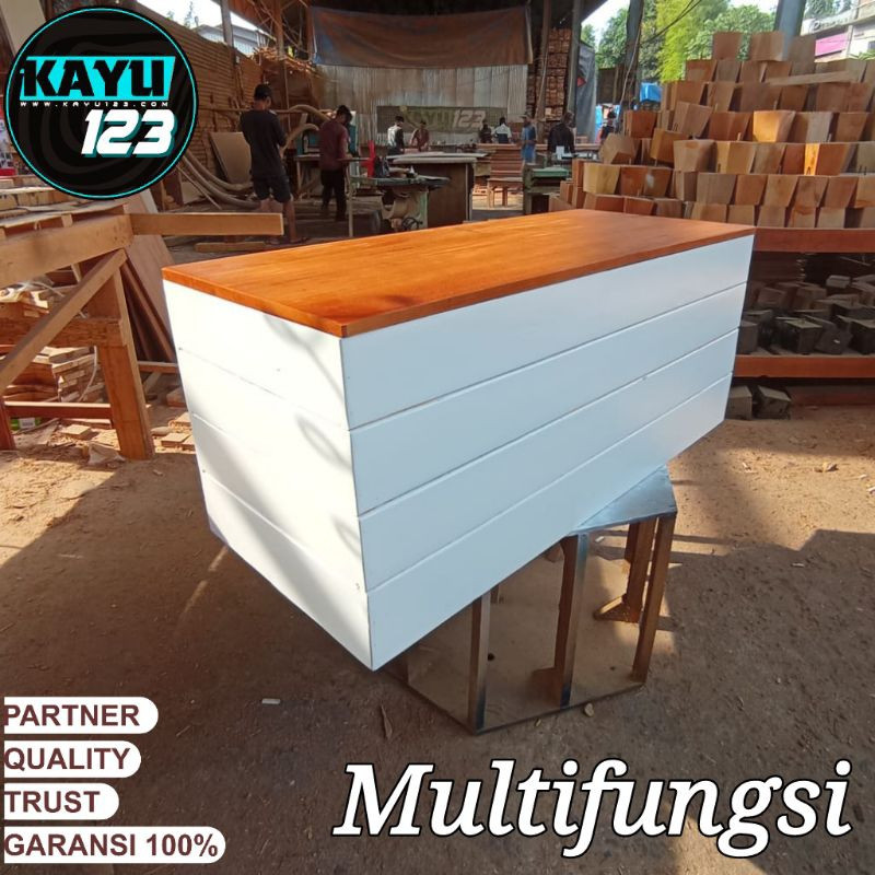 Wooden Crate 85x35x55 cm Kotak Kayu Meja Kayu Lemari Kayu Storage Box Kayu Tempat Penyimpanan Serbag